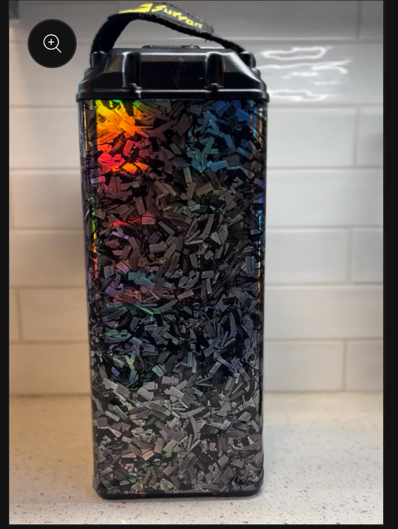 Holographic Carbon Fiber Surron Battery Wrap